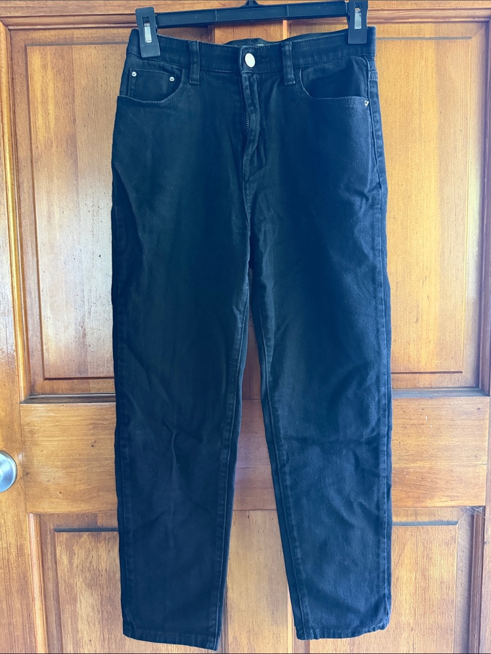 Black Straight-Leg Jeans